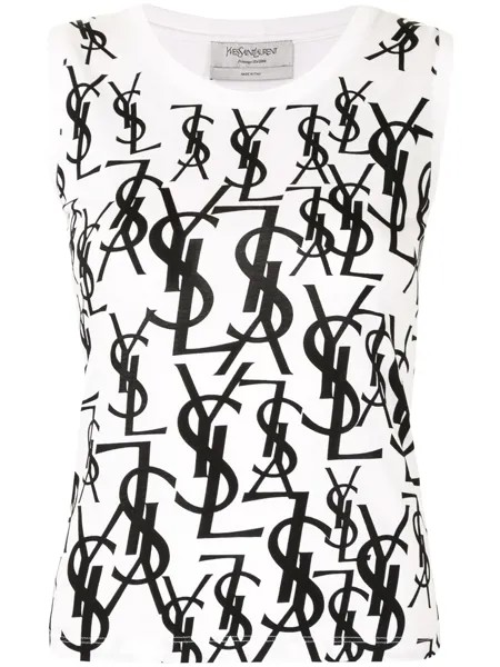 Yves Saint Laurent Pre-Owned топ без рукавов с логотипом