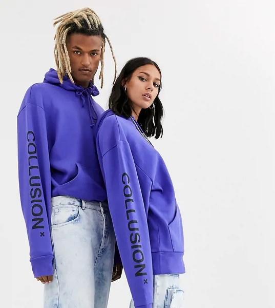 Фиолетовый худи с логотипом COLLUSION Unisex