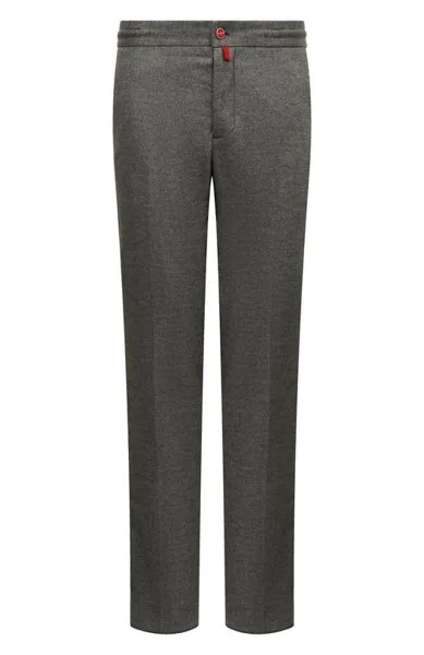 Брюки из хлопка и шерсти Kiton