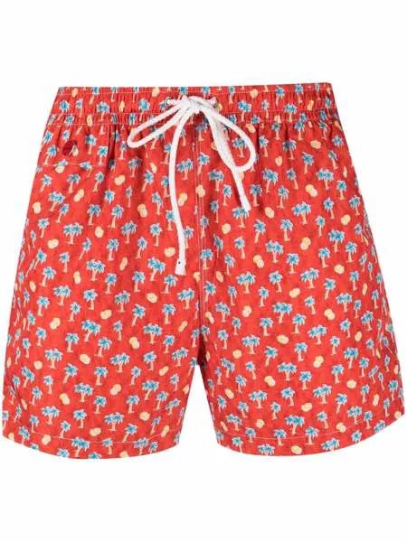Kiton плавки-шорты с кулиской и узором