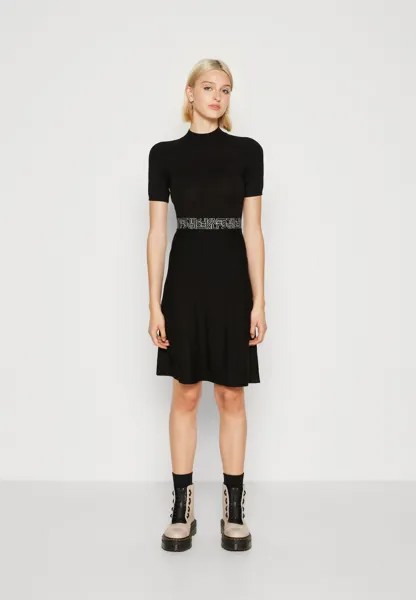 Трикотажное платье Flare Dress Karl Lagerfeld, черный