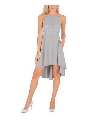 Женское серебряное коктейльное платье SPEECHLESS без рукавов до колена Hi-Lo для подростков 7