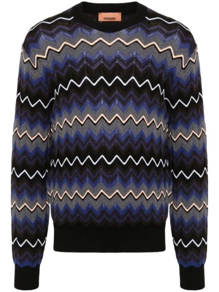 Missoni свитер с узором зигзаг, черный