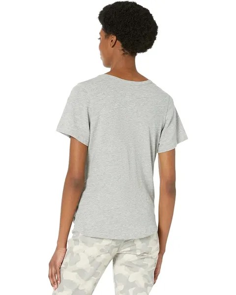 Футболка Michael Stars Hayden Super Soft Vintage Jersey Raw Edge Pocket Tee, цвет Heather Grey