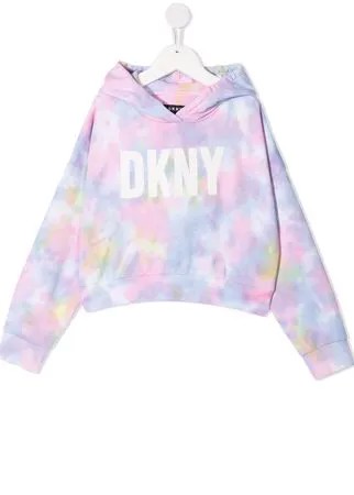 Dkny Kids худи с принтом тай-дай и логотипом