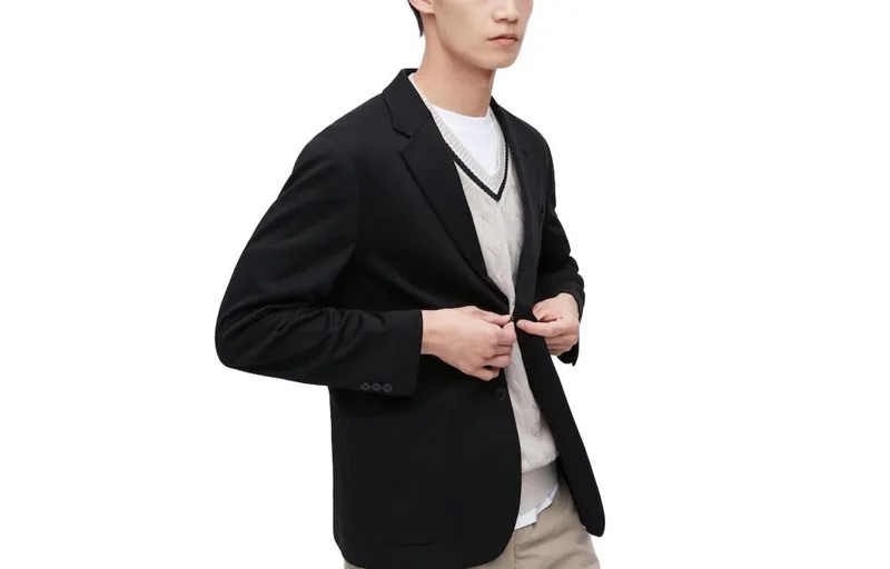 Мужской деловой костюм UNIQLO, цвет Black