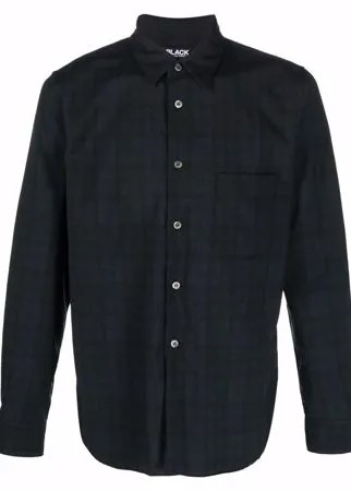 Black Comme Des Garçons клетчатая рубашка с длинными рукавами
