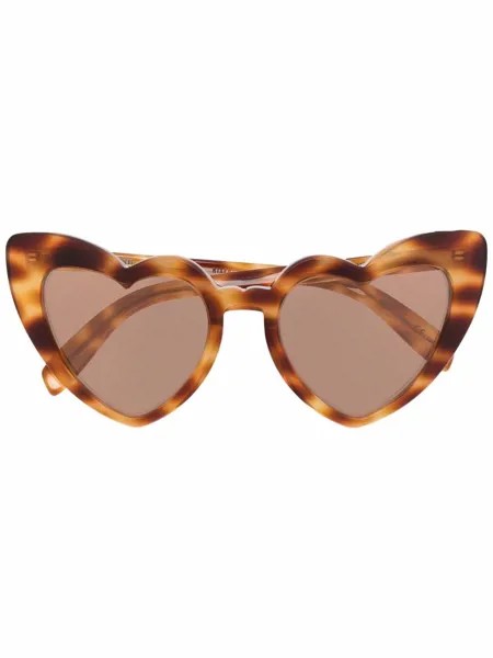 Saint Laurent Eyewear солнцезащитные очки в оправе черепаховой расцветки