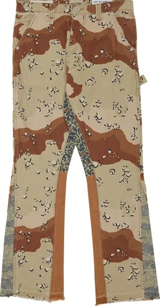 Брюки Gallery Dept. Camo La Flare Pants 'Chocolate Chip', коричневый