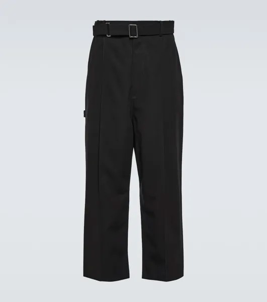 Широкие брюки из хлопка оверсайз Loewe, черный