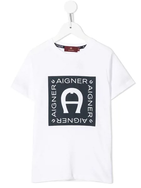 Aigner Kids футболка с логотипом
