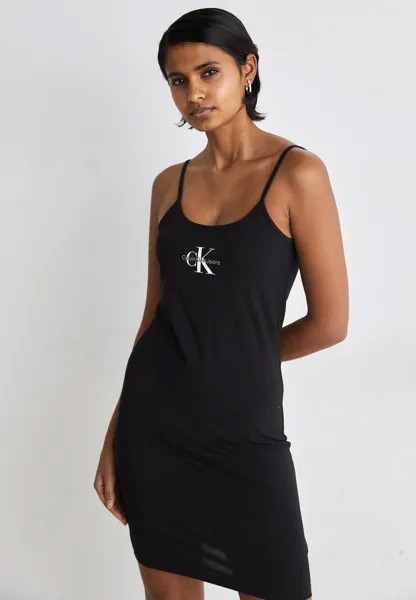 Платье из джерси Monologue Strappy Dress Calvin Klein Jeans, черный