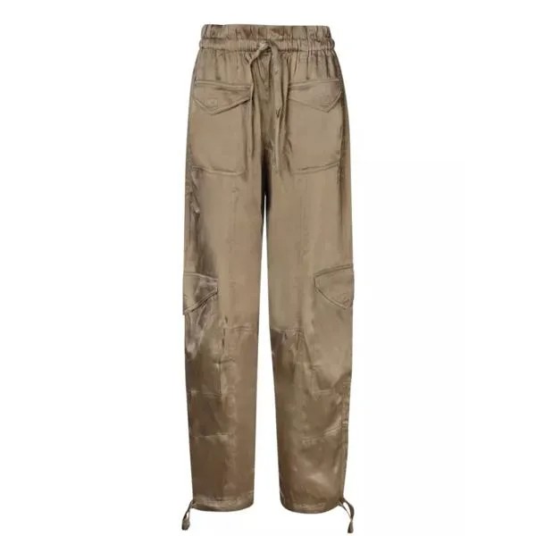 Брюки cargo trousers Ganni, зеленый