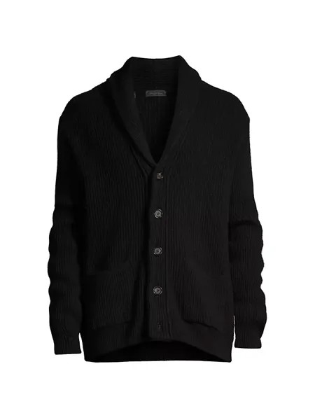 КОЛЛЕКЦИЯ Кардиган из шерсти в рубчик Saks Fifth Avenue, цвет moonless