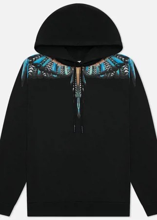 Мужская толстовка Marcelo Burlon Grizzly Wings Regular Hoodie, цвет чёрный, размер L