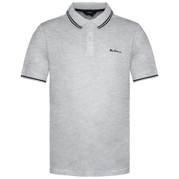 Широкая мужская рубашка-поло с двойными характеристиками Ben Sherman, серый
