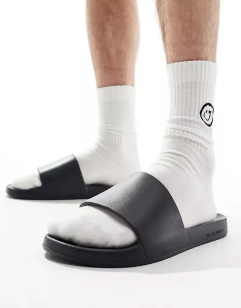 Черные шлепанцы Jack & Jones