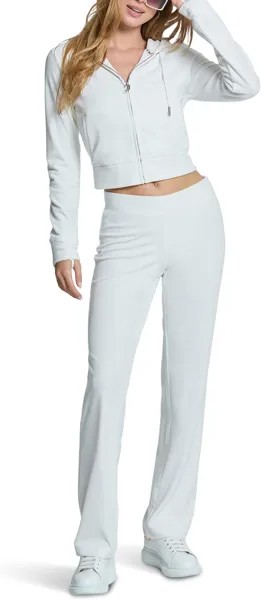 Худи Juicy Couture Classic Juicy Hoodie with Back Bling, цвет Cream Soda