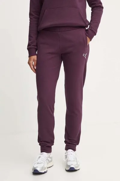 Хлопковые спортивные штаны Puma, фиолетовый
