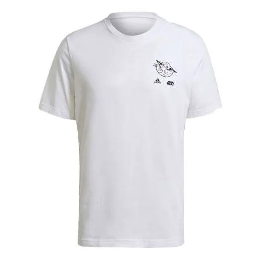 Футболка Men's adidas x Star War Crossover Back Print Athleisure Casual Sports Short Sleeve White T-Shirt, мультиколор