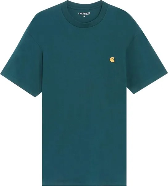 Футболка Carhartt WIP Chase Short-Sleeve T-Shirt 'Green', зеленый