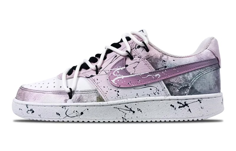 Кроссовки Nike Court Vision 1 Skateboarding Shoes Women's Low-top White Purple Gray, белый/фиолетовый