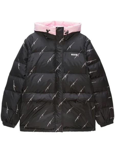 MSGM стеганый пуховик, черный