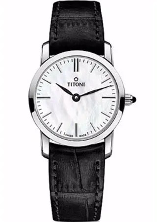 Швейцарские наручные  женские часы Titoni TQ-42918-S-ST-587. Коллекция Slenderline