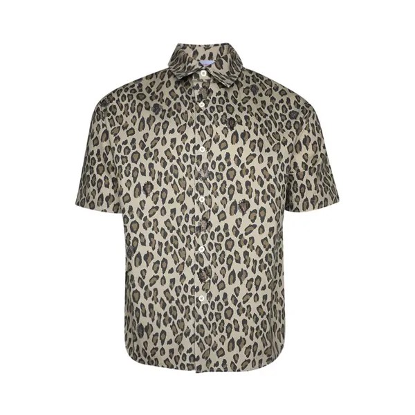 Рубашка BLUEMARBLE Rhinestoned Short-Sleeve Shirt, цвет Leopard Print