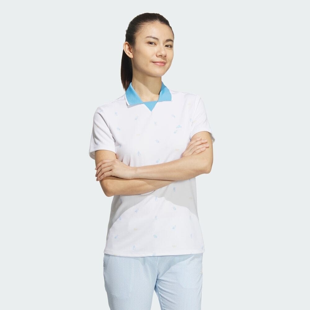 Поло Adidas PLAYGREEN Monogram Dry Shirt, белый