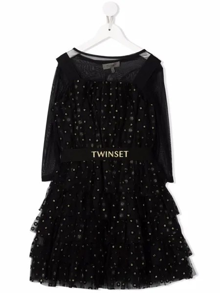 TWINSET Kids платье с тюлем