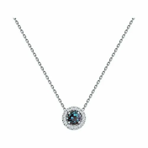 Колье Diamant, белое золото, 585 проба, бриллиант, александрит синтетический, длина 42 см.