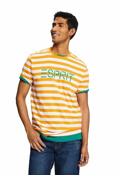 Футболка с принтом Esprit, оранжевый