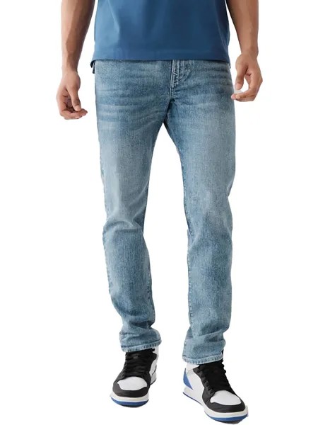 Мужские свободные джинсы скинни Rocco с усами True Religion, цвет Light Mixer Wash
