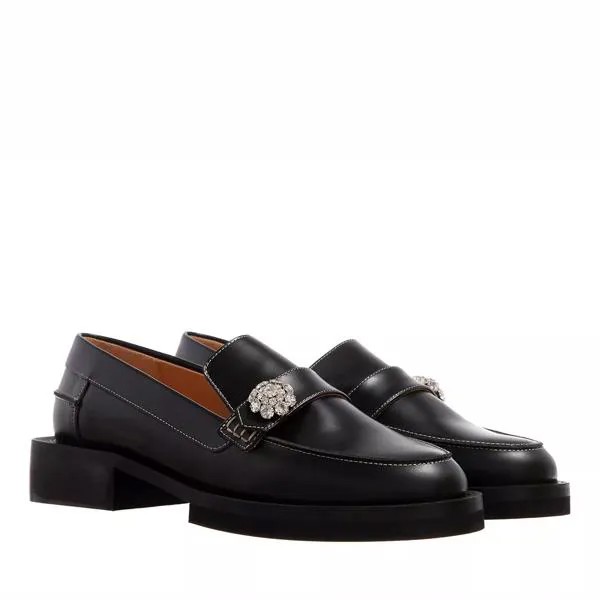 Лоферы jewel loafers Ganni, черный