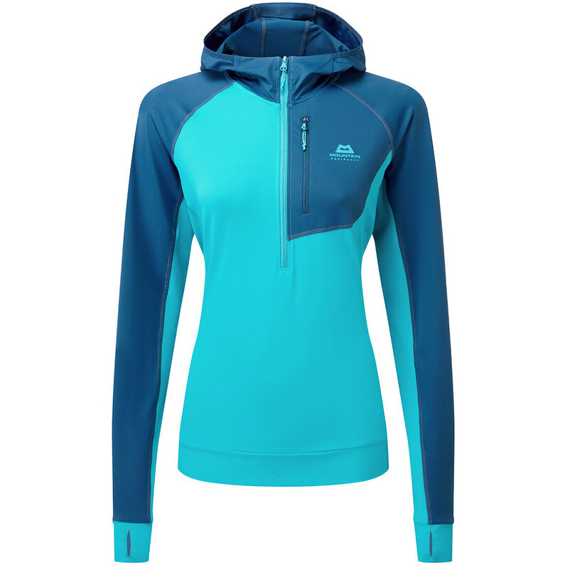 Женская худи на молнии Aiguille Mountain Equipment, бирюзовый