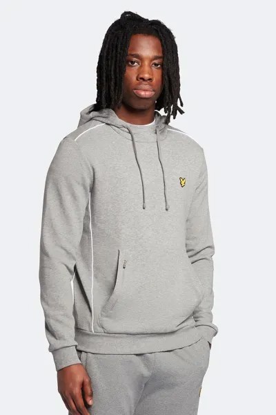 Серая толстовка с контрастной окантовкой Lyle & Scott, серый