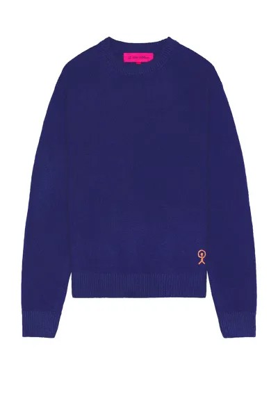 Свитер The Elder Statesman Simple Crew, цвет Blue Jay