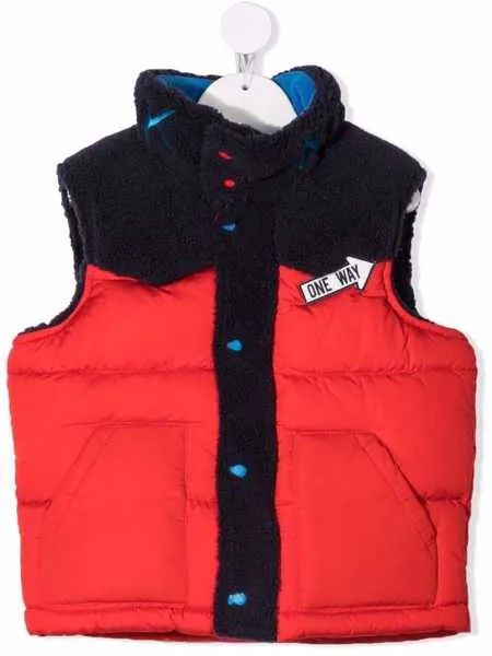 The Marc Jacobs Kids дутый жилет в стиле колор-блок