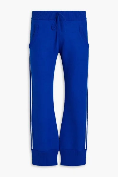Полосатые спортивные брюки из шерстяного фетра Maison Margiela, синий кобальт