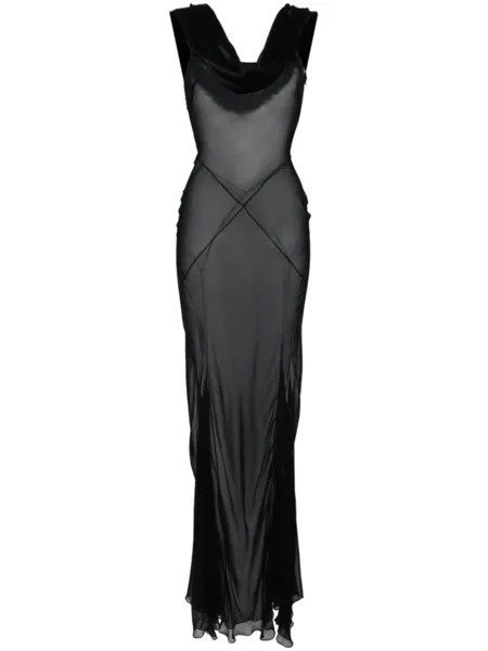 Kiki de Montparnasse шифоновое платье без рукавов, черный