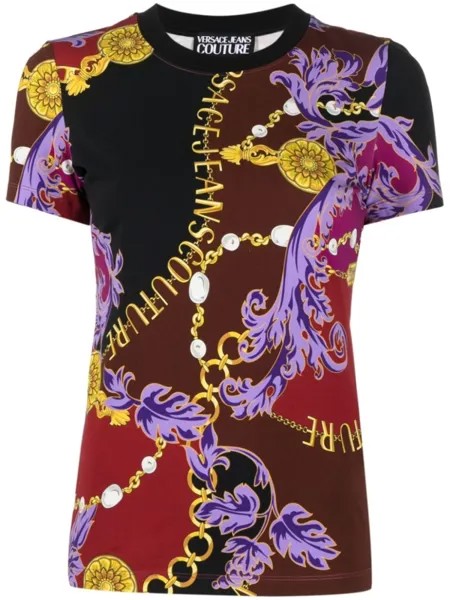 Versace Jeans Couture футболка с принтом, красный