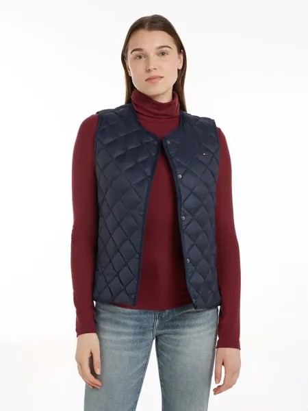 Стеганый жилет Tommy Hilfiger с вышитым логотипом, цвет Desert Sky