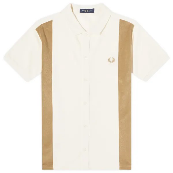 Поло Fred Perry Block Stripe Button Through Polo, экрю