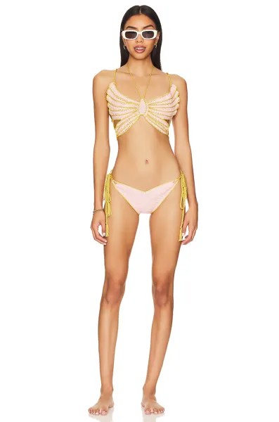 Комплект бикини My Beachy Side Crochet Butterfly Halter, цвет Pearl Blush