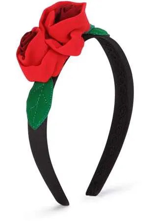 Dolce & Gabbana Kids ободок с цветочной аппликацией