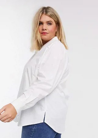 Белая удлиненная рубашка Vero Moda Curve-Белый