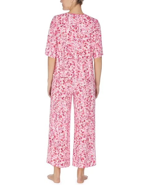Пижамный комплект Donna Karan Short Sleeve Capris Pajama Set, цвет Rose Floral