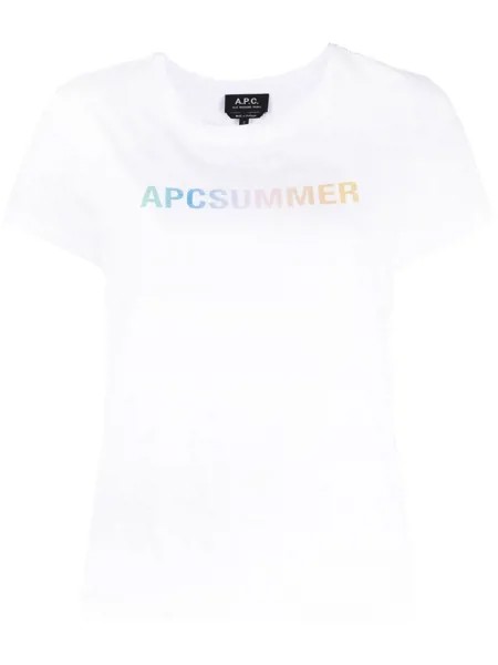 A.P.C. топ с короткими рукавами и логотипом