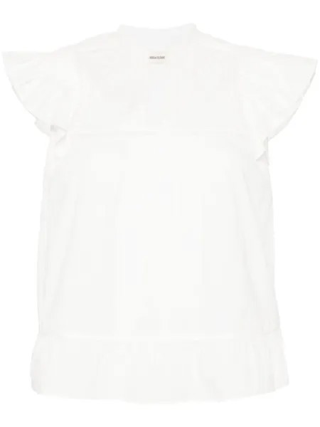Zadig&Voltaire блузка Tolded из органического хлопка, белый